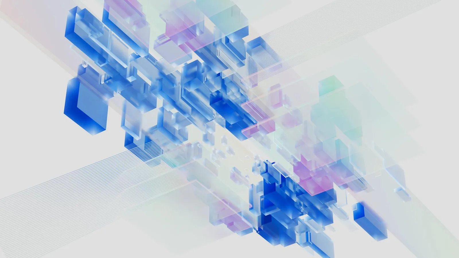 Building a Detect Program With a Team of 5 — Abstract 3D render of blue and pink digital blocks. Perfect for technology-theme…