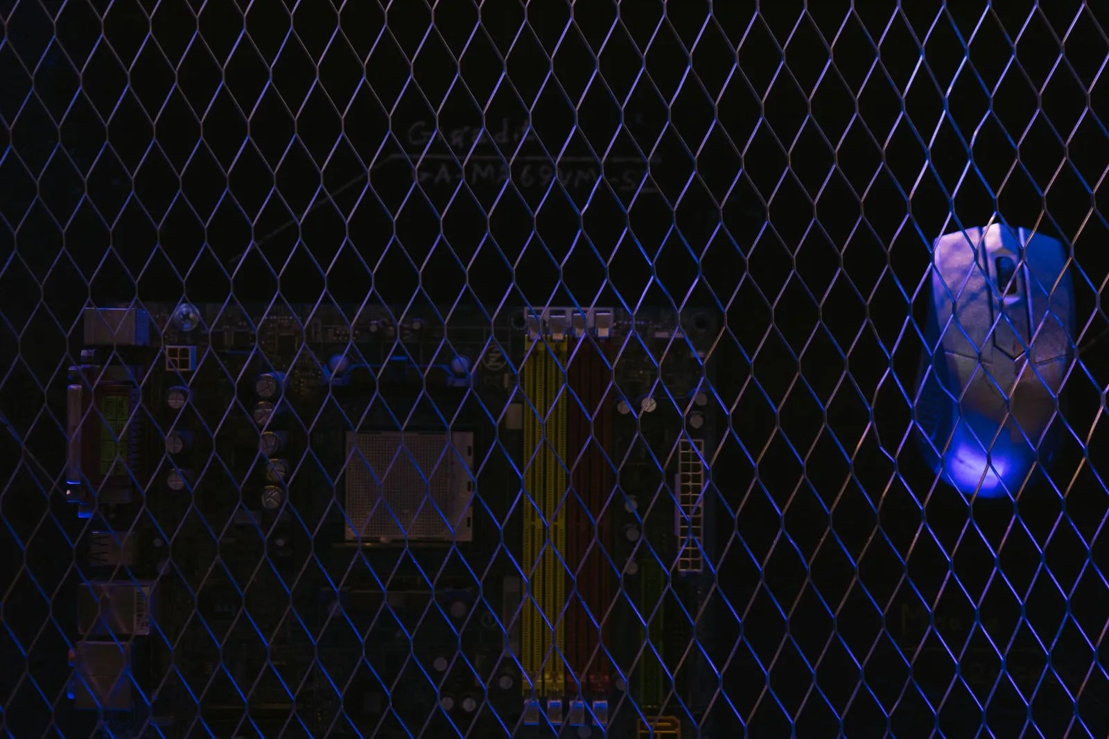 Best Email DLP Tools in 2026 — Artistic image featuring a circuit board viewed through a wire mesh, highlighting technology s…
