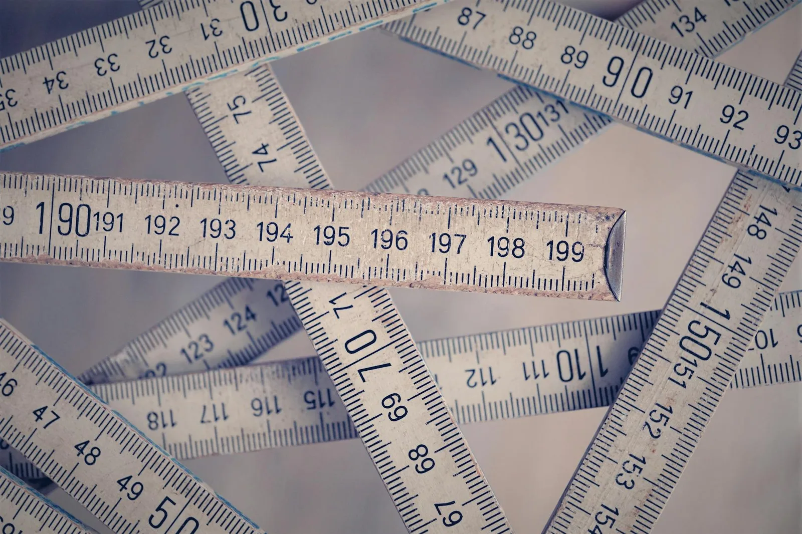 Identify Maturity Assessment: Where Most Programs Fall Short — A collection of vintage folding rulers measuring in centimeter…