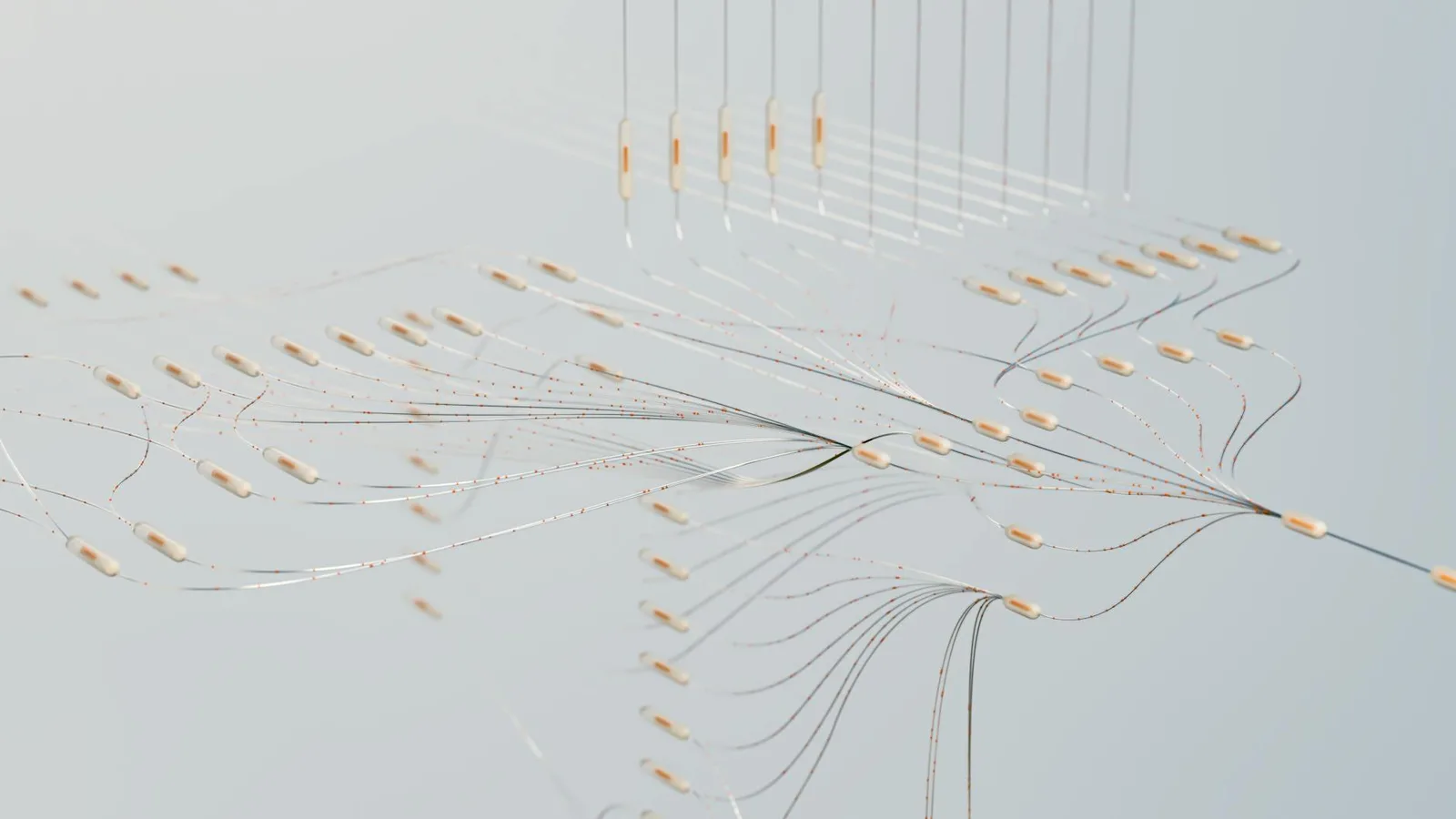 The 5 Security Metrics Your Board Actually Cares About — Elegant 3D visualization of neural networks showcasing abstract conn…