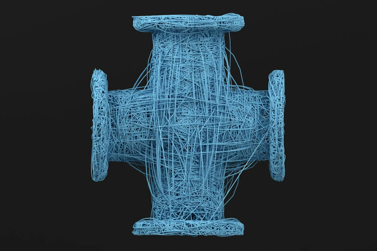 Best Zero Trust Network Access Tools in 2026 — A complex abstract 3D sculpture created with blue wireframes on a black backgr…